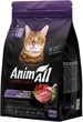 Полнорационный сухой корм AnimAll для взрослых кошек со свежей индейкой и уткой 0.4 кг (5902706511666) - изображение 1