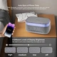 Цифровой будильник PRIBUY с беспроводным зарядным устройством, динамиком Bluetooth, двойной будильник, прикроватная лампа. Белый - изображение 3