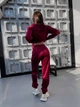 Жіночий спортивний велюровий костюм (худі + штани) Uaclothes 50-52 Зелений меланж (like32189-123911358) - зображення 4