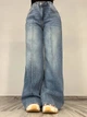 Джинсы женские Its Basic 3717-31 PALAZZO jeans свободные палаццо широкие клеш стрелка длинные 36 светло синие - изображение 5