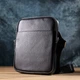 Зручна вертикальна сумка для чоловіків з натуральної шкіри VINTAGE Bag 22862 Чорний - зображення 8