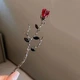 Заколка палочка Анна Ясеницька "Red Rose" серебристая, 17 см - изображение 4