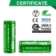 Аккумулятор 18500 Li-Ion Vapcell INR18500 N26, 2600mAh, 5A, 4.2/3.6/2.5V, Green - изображение 5