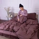 Пододеяльник MirSon 200х220 Satin Stripe 30-0006 Dark Brown (2200005249611) - изображение 6