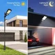 LED уличный автономный светильник на солнечных батареях с датчиком движения влагостойкий для двора и улиц - изображение 5