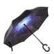 Розумний парасолька навпаки Up-Brella Зоряне небо анти парасолька зворотного складання - зображення 3