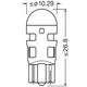 Комплект светодиодных ламп OSRAM 2825DRP-02B W5W Red 12V - изображение 3