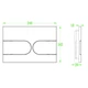 Панель змиву KOER KT-0604-07 240x160x10mm пластикова, кнопка закруглена (колір графіт) (KR5325) - изображение 4