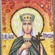 Икона "Святая мученица Алла Готфская" янтарная 15х20 - изображение 2
