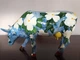 Коллекционная статуэтка Cow Parade корова голубая с цветами Cowalina Dogwood, Size L 30 х 9 х 20 см Нидерланды - изображение 5