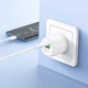 Блочок Borofone BA93A Lustrous PD20W/QC3.0 з двома виходами 1USB-A/1Type-C, набір з кабелем Type-C to Type-C White - зображення 4