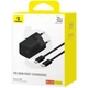 Блочок Baseus P10110902 GaN5 Fast Charger mini 30W 1Type-C у комплекті кабель Type-C to Type-C 1метр Cluster Black - зображення 5