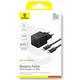 Сетевое зарядное устройство Baseus Palm Fast Charger 30W (1USB-C) + кабель Type-C to Type-C Cluster Black - изображение 5