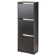 Тумба для обуви BISSA 49x28x135 cm IKEA 605.302.09 черный/коричневый - изображение 1