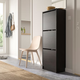 Тумба для обуви BISSA 49x28x135 cm IKEA 605.302.09 черный/коричневый - изображение 4