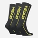 Набор мужских носков высоких HEAD Performance Crew 791011001-009 39-42 (3 пары) Темно-серый с желтым (8720245181495) - изображение 2