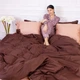 Комплект постельного белья MirSon Сатин Premium Cappuccino 0165+0211 175х210 (2200000688453) - изображение 2