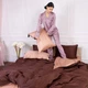 Комплект постельного белья MirSon Сатин Premium Cappuccino 0165+0211 175х210 (2200000688453) - изображение 8