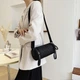Жіноча стьобана сумка через плече RomiasBag, чорна, 22 х 10 см, плечовий ремінь - 120 см - зображення 3