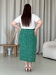 Юбка миди летняя женская Merlini Лакко 400001485 L-XL Зеленая - изображение 9