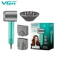 Фен профессиональный VGR V-440 GREEN , 3 уровня обдува, 3 уровня температуры, 110000 RPM, 3 насадки - изображение 1