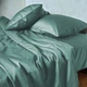 Комплект постельного белья MirSon евро 200x220 см Royal Soft 0844 Green Olive сатин (2200008069346) - изображение 2