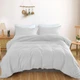 Комплект постельного белья MirSon евро 200x220 см Light Pro 10-001 Snow White Satin (2200010168785) - изображение 1