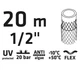 Шланг садовий 3-х шаровий 1/2" 20м Verto Economic 15G800 - изображение 4
