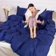 Комплект постельного белья MirSon Сатин Premium Morning sea 0001+4052 200х220 (2200000688682) - изображение 10