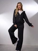 Спортивный костюм женский ISSA PLUS 15039 M Черный (issa2007682677795) - изображение 1