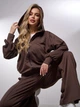 Спортивный костюм женский ISSA PLUS 15039 XL Коричневый (issa2007682677160) - изображение 4