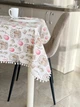 Скатерть водоотталкивающая Delux Textil с помпонами Розовые пасочки 140 х 110 см (368088) - изображение 3