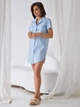 Ночная рубашка женская хлопковая большого размера BARWA garments 0364 XL Голубая (2110003644038) - изображение 5