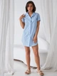 Ночная рубашка женская хлопковая большого размера BARWA garments 0364 XL Голубая (2110003644038) - изображение 6