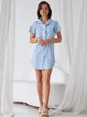 Ночная рубашка женская хлопковая большого размера BARWA garments 0364 XL Голубая (2110003644038) - изображение 7