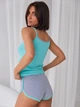 Пижама (майка + шорты) женская хлопковая BARWA garments 0136/39 S Мятная (2111360391139) - изображение 2