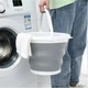 Складне туристичне силіконове відро Silicon bucket 10 л Сіре - зображення 1