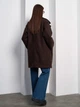 Пальто осеннее женское ISSA PLUS 13539A XL Темно-коричневое (issa2007682678778) - изображение 2
