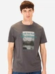 Футболка хлопковая длинная мужская Camel Active T-Shirt 1/2 Arm 409700-5T06-08 3XL Серая с принтом (4064478972555) - изображение 1