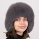 Зимняя меховая шапка ушанка из натурального меха песца Меховой Стиль Зимушка 54-60 Серый (407/P) - изображение 1