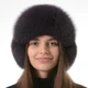 Зимняя меховая шапка ушанка из натурального меха песца Меховой Стиль Зимушка 54-60 Чайная роза (407/N) - изображение 2