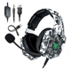 Игровые проводные наушники Onikuma K8 с микрофоном и LED RGB подсветкой Camouflage-White - изображение 1