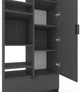 Шкаф Metkas Home A001L 800x420x2300 мм ЛДСП Антрацит (MA001L-A) - изображение 3