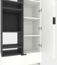 Шкаф Metkas Home A001L 800x420x2300 мм ЛДСП Белый Снег-Антрацит (MA001L-BA) - изображение 3