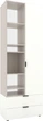 Шкаф Metkas Home A001L 800x420x2300 мм ЛДСП Белый Снег-Кашемир (MA001L-BK) - изображение 1