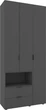 Шкаф Metkas Home A002L 1000x420x2300 мм ЛДСП Антрацит (MA002L-A) - изображение 1