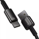 Кабель Baseus Tungsten Gold Fast Charging Lightning 2.4A 2m Black - изображение 3