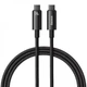 Кабель Baseus Tungsten Gold Fast Charging Type-C to Type-C 240W 2m Black - зображення 1