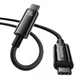 Кабель Baseus Tungsten Gold Fast Charging Type-C to Type-C 240W 2m Black - зображення 3