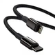 Кабель Baseus Tungsten Gold Type-C to Lightning PD 20W 2m Black - изображение 2
